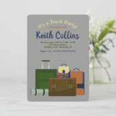 Trunk Party (mannelijke) uitnodiging (Staand voorkant)