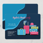 Trunk Party voor meisje Kaart (Voorkant / Achterkant)