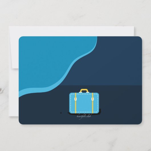 Trunk Party voor meisje Kaart (Achterkant)