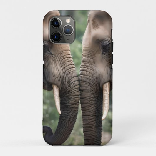 Trunk to Trunk: Een zachte olifant omhelzen Case-Mate iPhone Case (Achterkant)