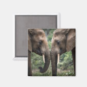 Trunk to Trunk: Een zachte olifant omhelzen Magneet (Voorkant / Achterkant)