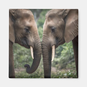 Trunk to Trunk: Een zachte olifant omhelzen Magneet