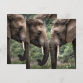 Trunk to Trunk: Een zachte olifant omhelzen Save The Date (Voorkant / Achterkant)