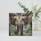 Trunk to Trunk: Een zachte olifant omhelzen Save The Date (Staand voorkant)