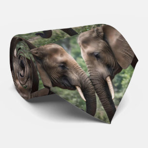 Trunk to Trunk: Een zachte olifant omhelzen Stropdas