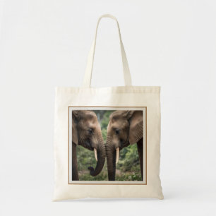 Trunk to Trunk: Een zachte olifant omhelzen Tote Bag