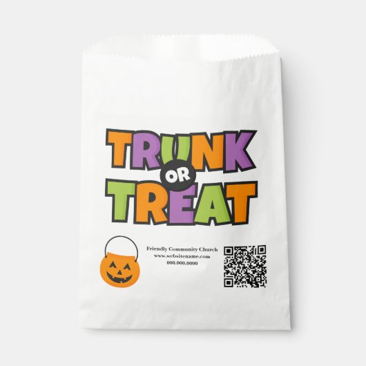 Trunk Treat QR Code Kerk Community Event Bedankzakje (Voorkant)