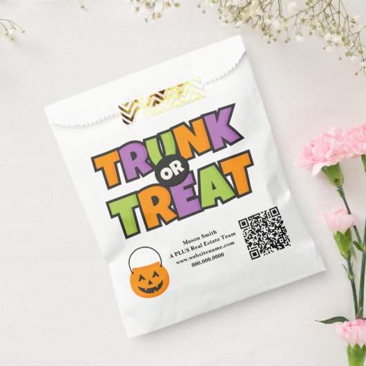 Trunk Treat QR Code Zakelijk Zakelijk Feestfeest Bedankzakje (Gezegeld)