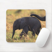 Trunk van olifanten die de nakomelingen raken, Ken Muismat (Met muis)