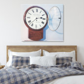 Trunk wijzerplaat klok, Londen, 1850 Canvas Afdruk (Insitu (Slaapkamer))