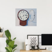 Trunk wijzerplaat klok, Londen, 1850 Poster (Thuiskantoor)