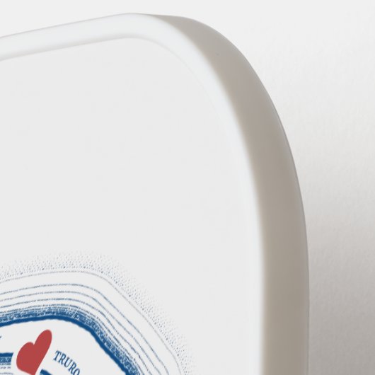 Truro Cape Cod Navy Blauw Monogram Pickleball Paddle (Links Detail)