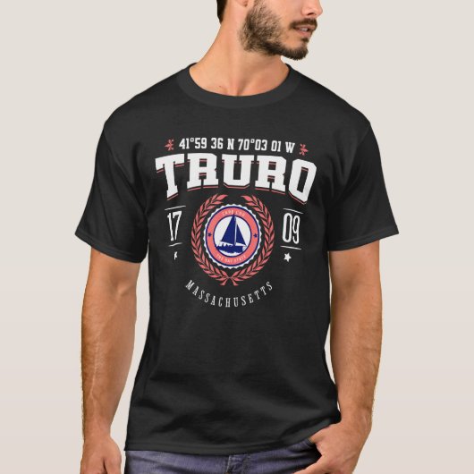 Truro Massachusetts Cape Cod MA Nautical Beach Sou T-shirt (Voorkant)