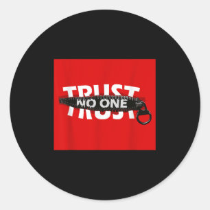 Trust Cool Motivatie Illustratie Graphic Quote Ronde Sticker