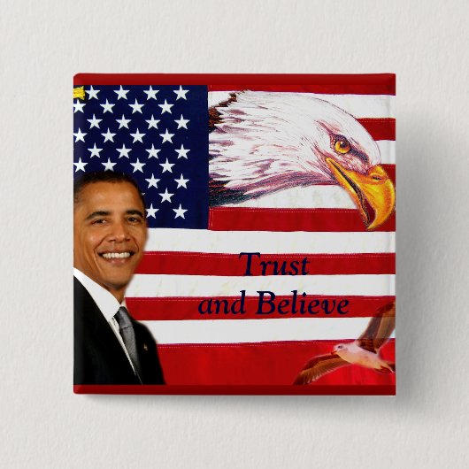 Trust en Believe_Button Vierkante Button 5,1 Cm (Voorkant)