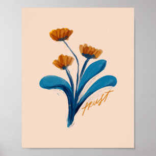 "Trust" - Floral Arrangement Poster
