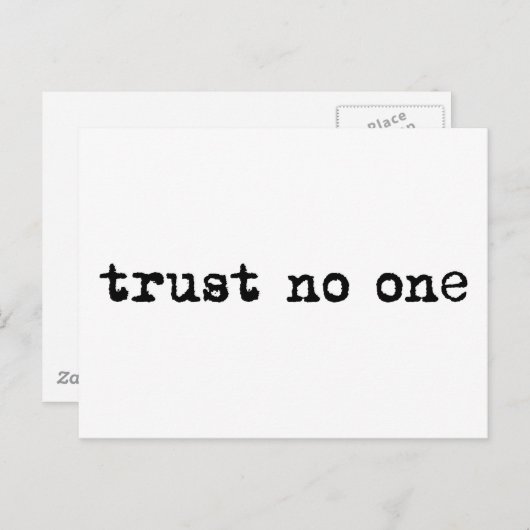 TRUST GEEN BRIEFKAART (Voorkant / Achterkant)