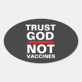 TRUST GOD NOT VACCINES Sticker (Voorkant)