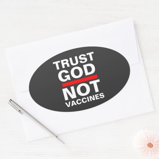 TRUST GOD NOT VACCINES Sticker (Envelop)