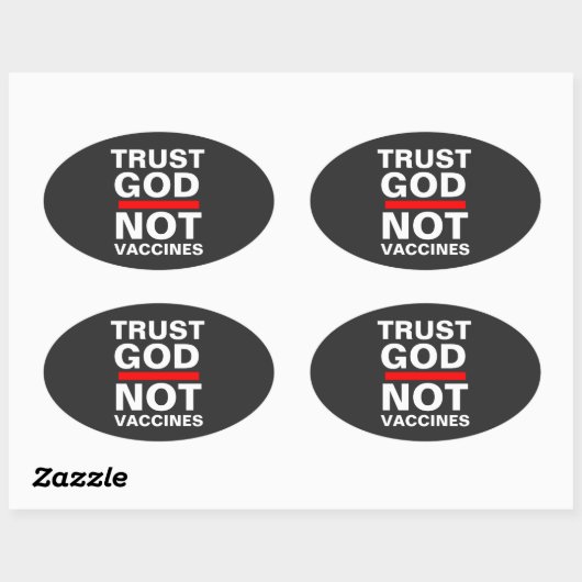 TRUST GOD NOT VACCINES Sticker (Vel)