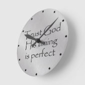 Trust God's Timing Quote Ronde Klok (Hoek)