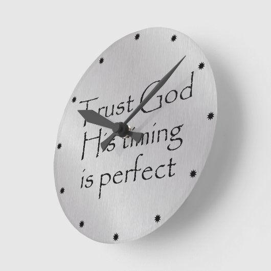 Trust God's Timing Quote Ronde Klok (Hoek)