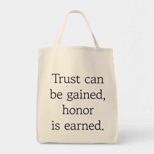 Trust & Honor Grocery Canvas tas (Voorkant)