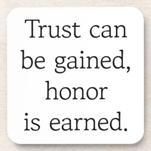 Trust & Honor Hard Plastic Onderzetter