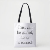 Trust & Honor Shoulder Canvas tas (Voorkant)