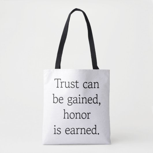 Trust & Honor Shoulder Canvas tas (Voorkant)