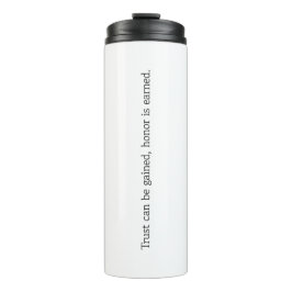 Trust & Honor Thermal Tumbler Thermosbeker