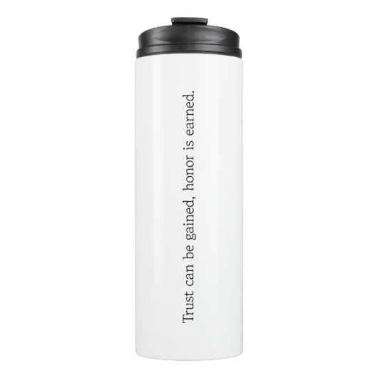 Trust & Honor Thermal Tumbler Thermosbeker (Voorkant)