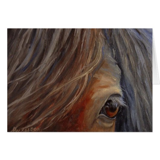 "Trust" Horse Fine Art All Occasion Wenskaart (Voorkant Horizontaal)