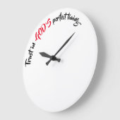 TRUST IN GOD'S PERFECT TIMING FAITH WALL CLOCK GROTE KLOK (Hoek)