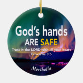 TRUST IN HET Christelijke LORD-gebed Keramisch Ornament (Achterkant)