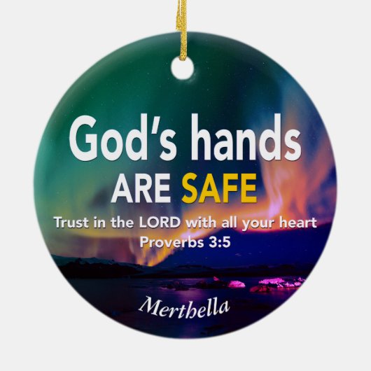 TRUST IN HET Christelijke LORD-gebed Keramisch Ornament (Achterkant)