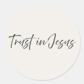 Trust in Jesus – Minimal Christian Sticker  (Voorkant)