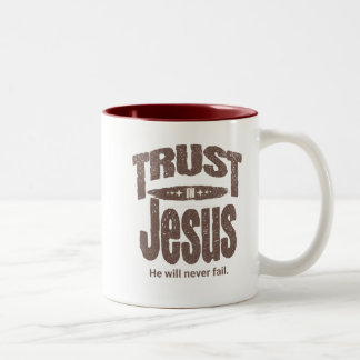 Trust in Jesus mug Tweekleurige Koffiemok