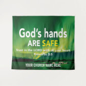 TRUST IN LORD Christelijk Church Wall Art Wandkleed (Voorkant (horizontaal))