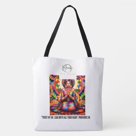 Trust in lord with all your heart tote bag (Achterkant)