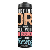 Trust In The Lord All Strength Thermosbeker (Voorkant)