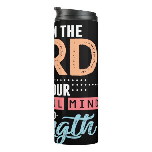 Trust In The Lord All Strength Thermosbeker (Geroteerd rechts)