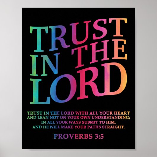 Trust In The Lord Christian Jesus God Sister Broth Poster (Voorkant)