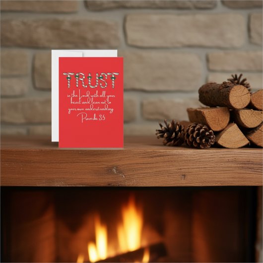 Trust in the Lord Christmas Personalized Card Feestdagenkaart