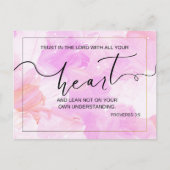 Trust in the Lord Proverbs 3 5 Heart Briefkaart (Voorkant)