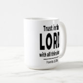 Trust in the Lord Proverbs 3 5 KJV Christian Mug Koffiemok (Voorkant rechts)
