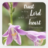 "Trust in the Lord" - Vloerfotostickers Vierkante Sticker (Voorkant)