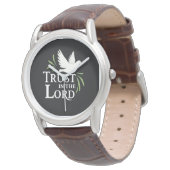 Trust in the Lord White Dove Christian Horloge (Gekanteld)