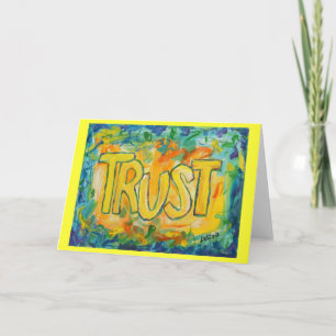 Trust Inspirerend Word Art Wenskaarten Kaart