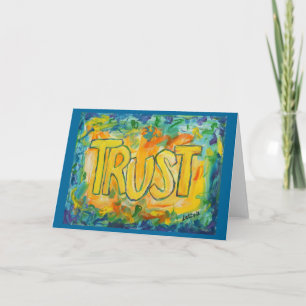 Trust Inspirerend Word Art Wenskaarten Kaart